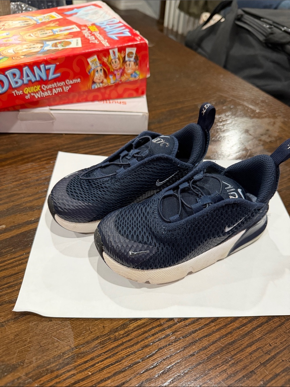 Nike Kids Navy Blue Mesh Slip-On Sneakers